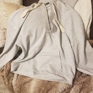 Fabletics Ariana Slouchy Hoodie light Heather gray  SZ Med New Without tags